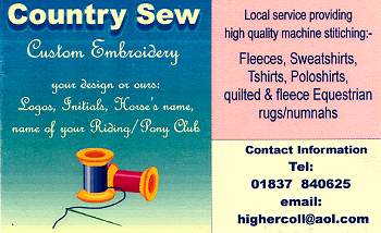 Country Sew business card