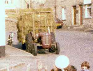 Tractor with straw load