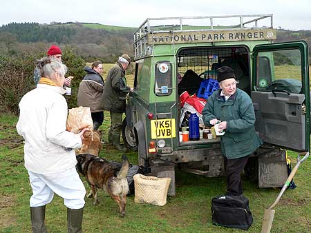 Coffee break at the National Park vehicle