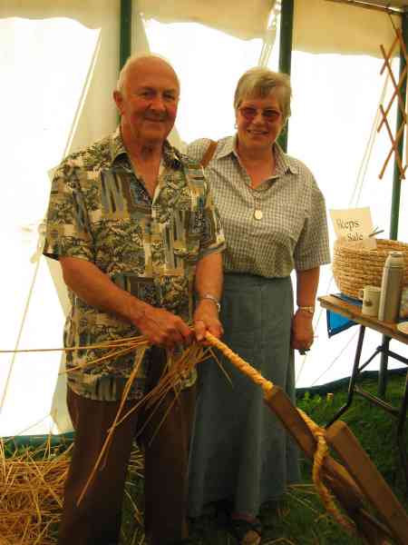 Folk Festival - straw rope making - couple