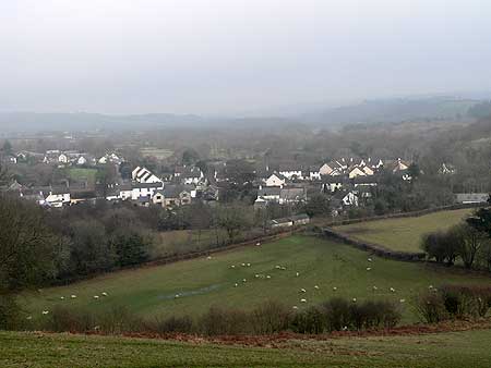 Sticklepath in January mist