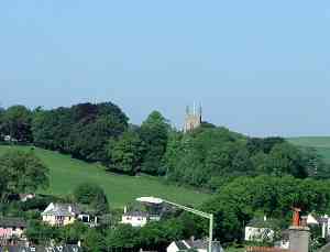 All Saints from the town