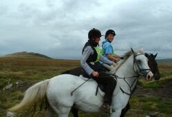 Riding on the moor