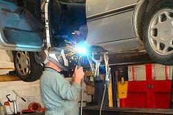 Welding at Owlsfoot Garage