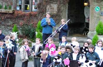 Trumpet/Trombone outside Oxenham Arms