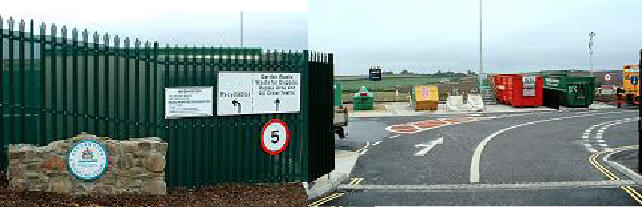 Entrance to recycling centre