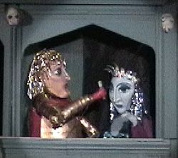 Knight and queen at window