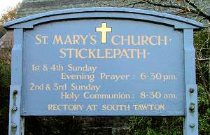 St Mary's sign board