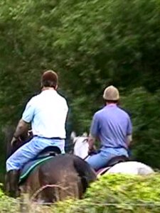 Riders on the Throwleigh Road