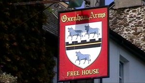 The Oxenham Arms sign